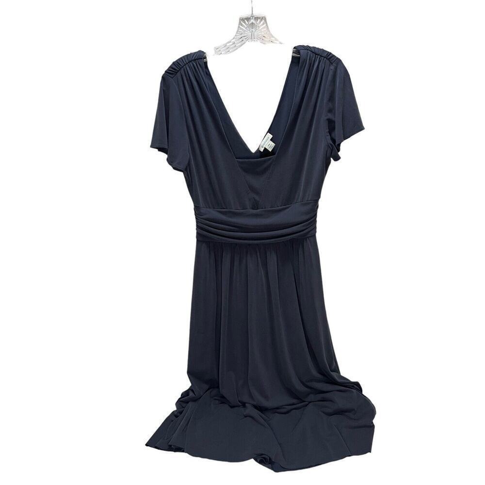 Sundance Modal Midi Dress Short Flare Sleeves Gathered Waist Women's Size PM